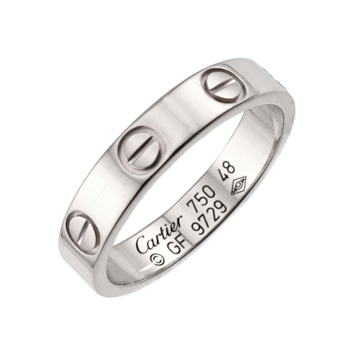 Mini Love Ring 18K White Gold 750 size48 4.5(US)