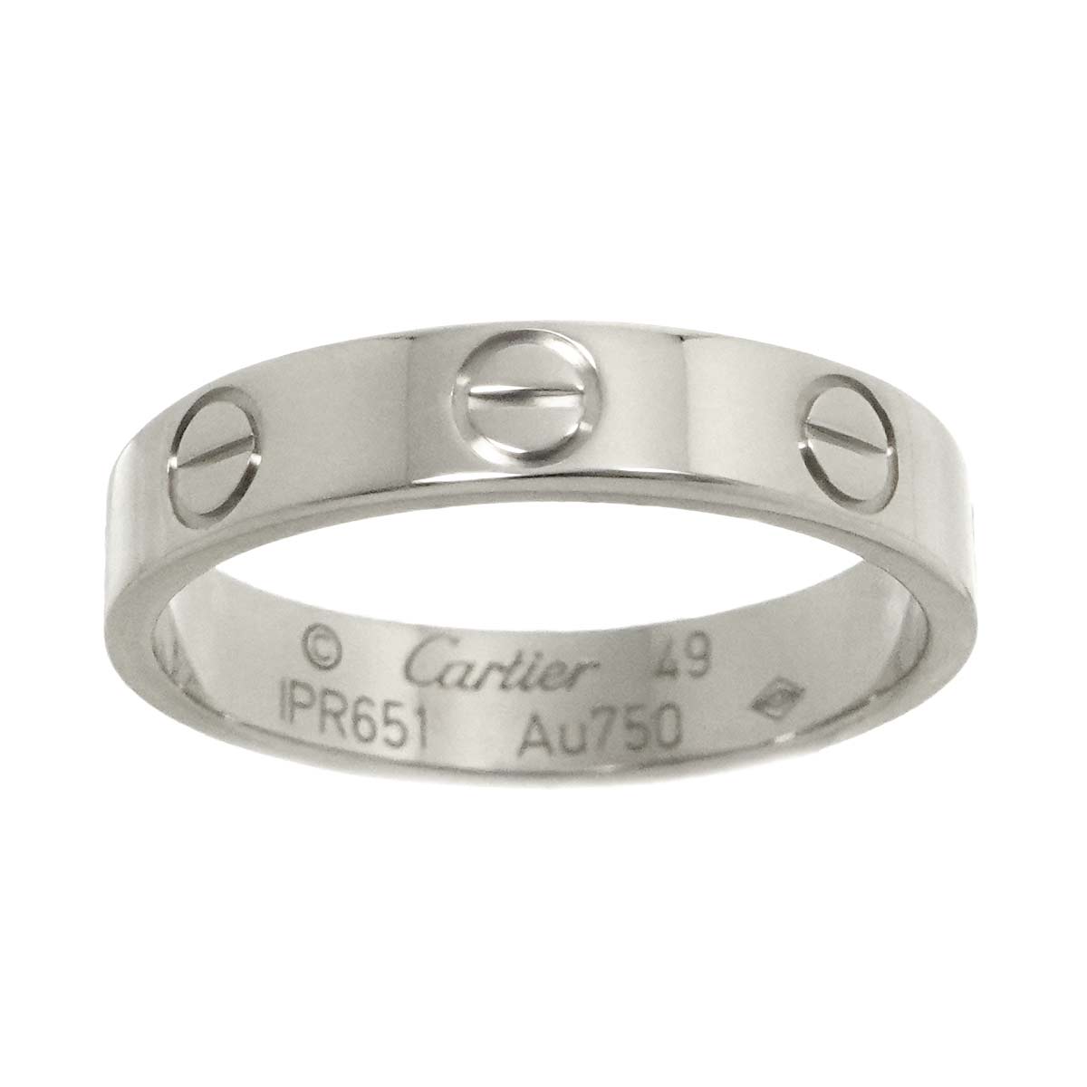 Mini Love Ring 18K White Gold 750 size49 4.75-5(US)