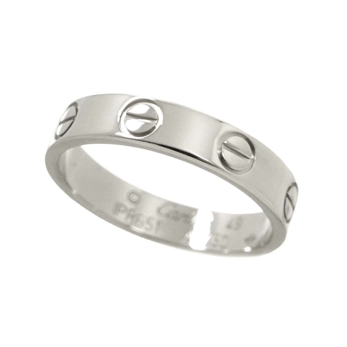 Mini Love Ring 18K White Gold 750 size49 4.75-5(US)
