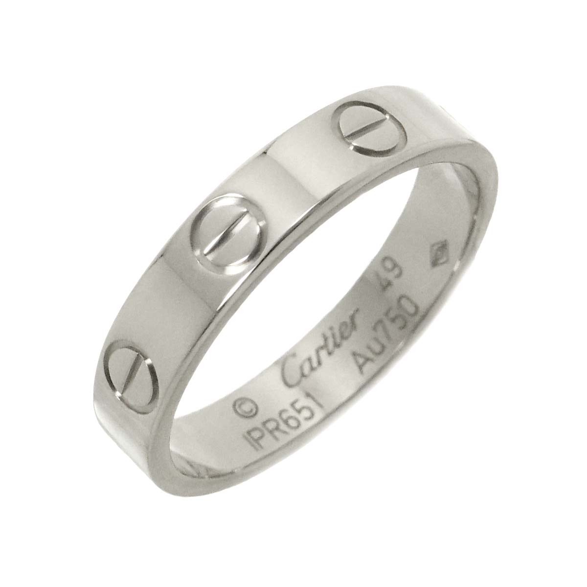 Mini Love Ring 18K White Gold 750 size49 4.75-5(US)