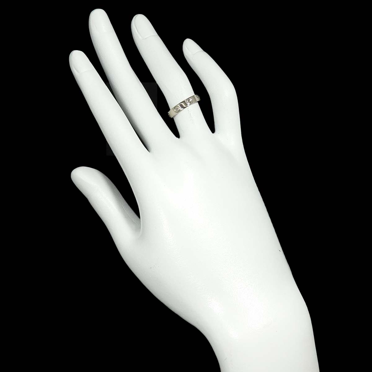 Mini Love Ring 18K White Gold 750 size49 4.75-5(US)