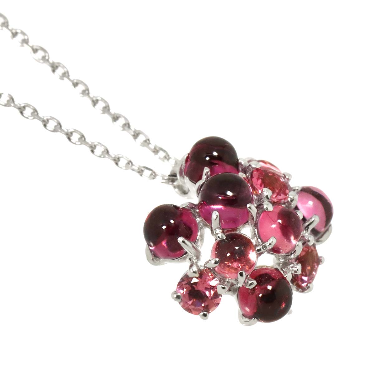 Tourmaline Necklace 18K White Gold 750