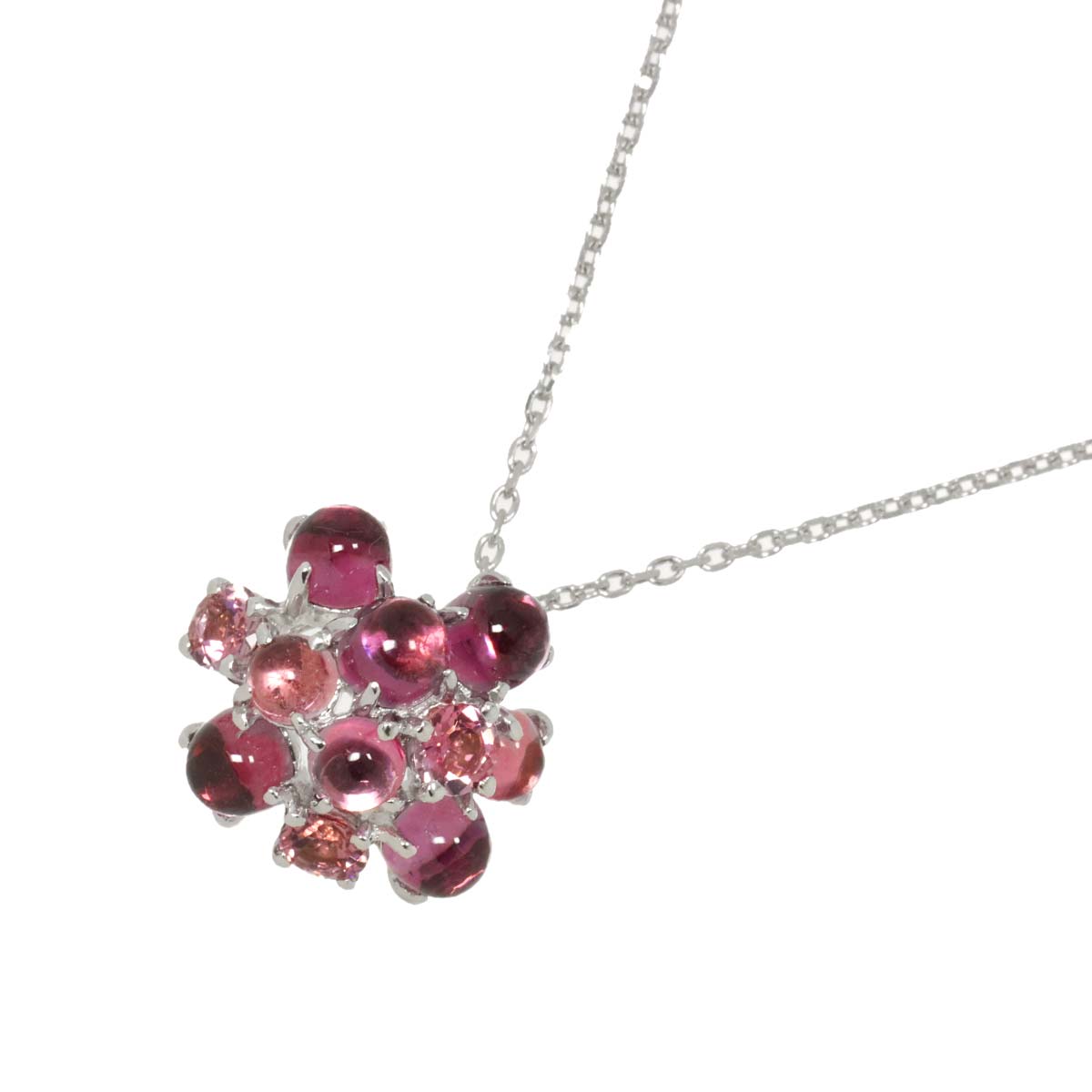 Tourmaline Necklace 18K White Gold 750