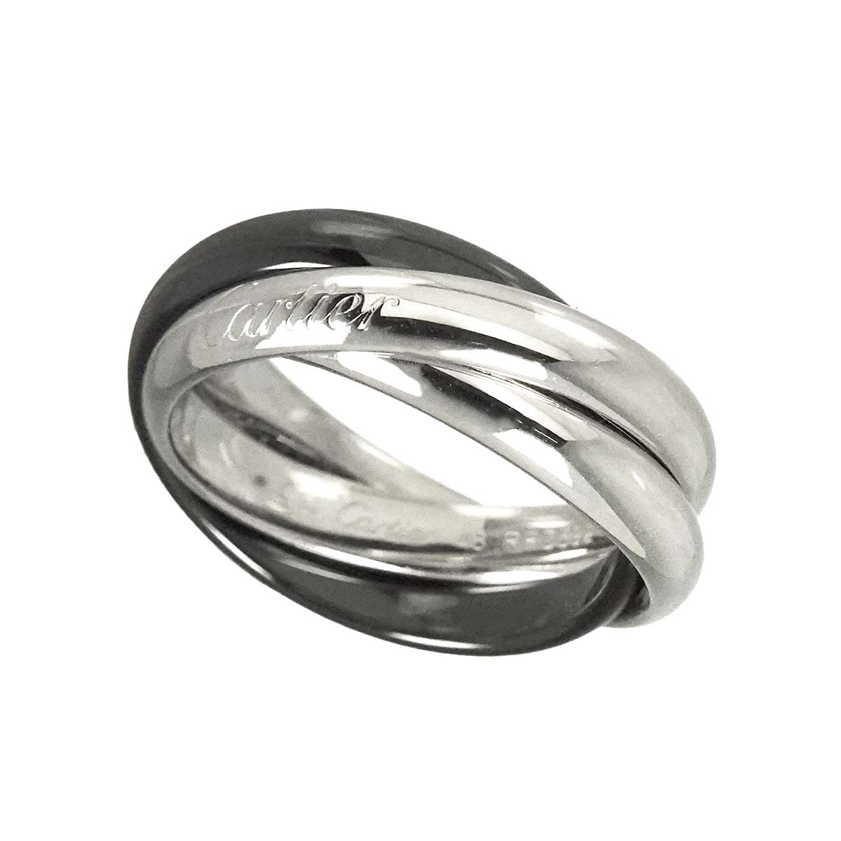 Trinity Ceramic Ring K18 White Gold 750 size48 4.5(US)
