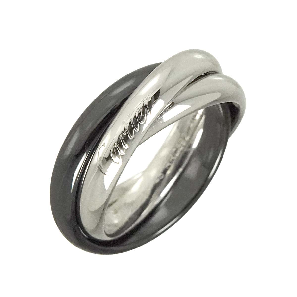 Trinity Ceramic Ring K18 White Gold 750 size48 4.5(US)