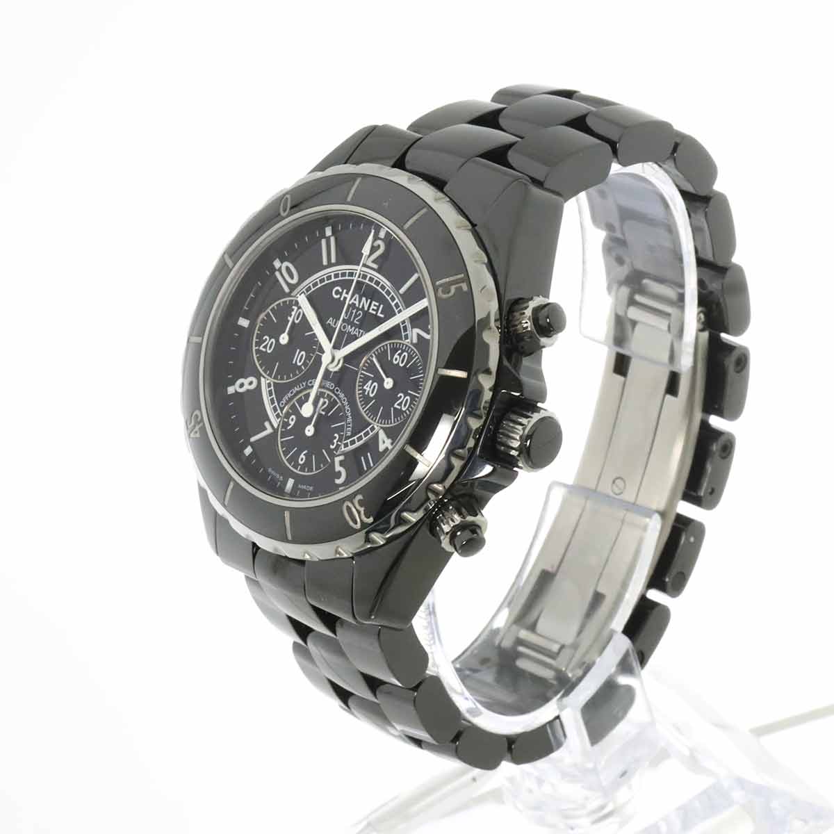 J12 41mm Chronograph H0940 Date Automatic Black Dial Mens