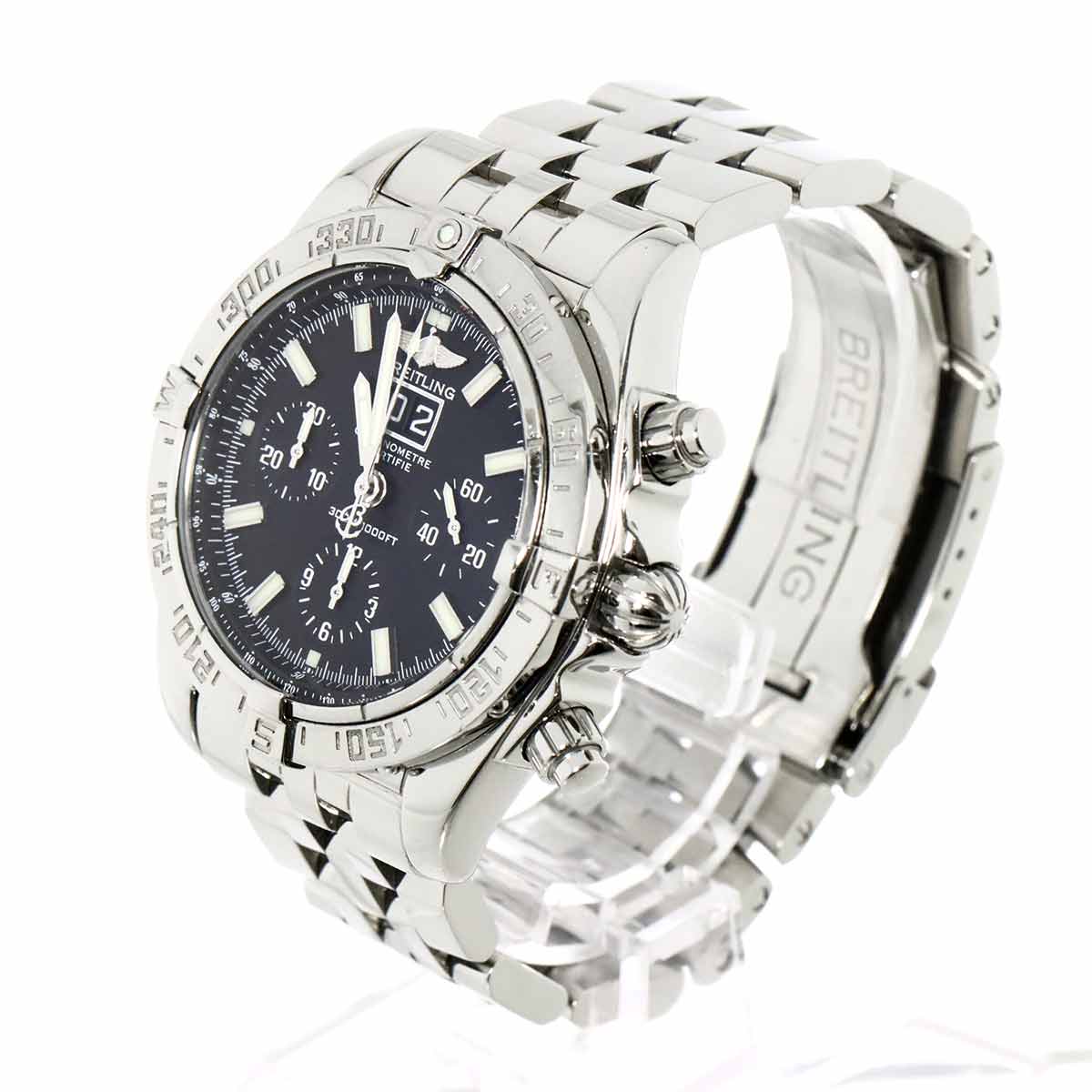 Chronomat Black Bird A44359 Automatic Date Black Dial