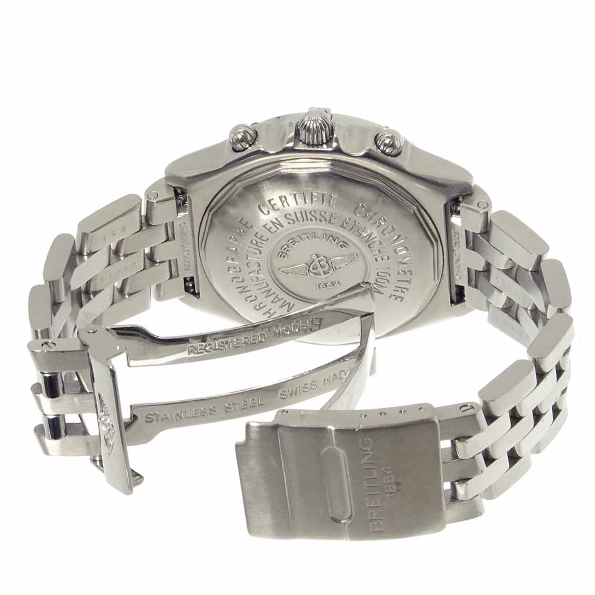 Chronomat A13350 Chronograph Date White Shell Dial Mens