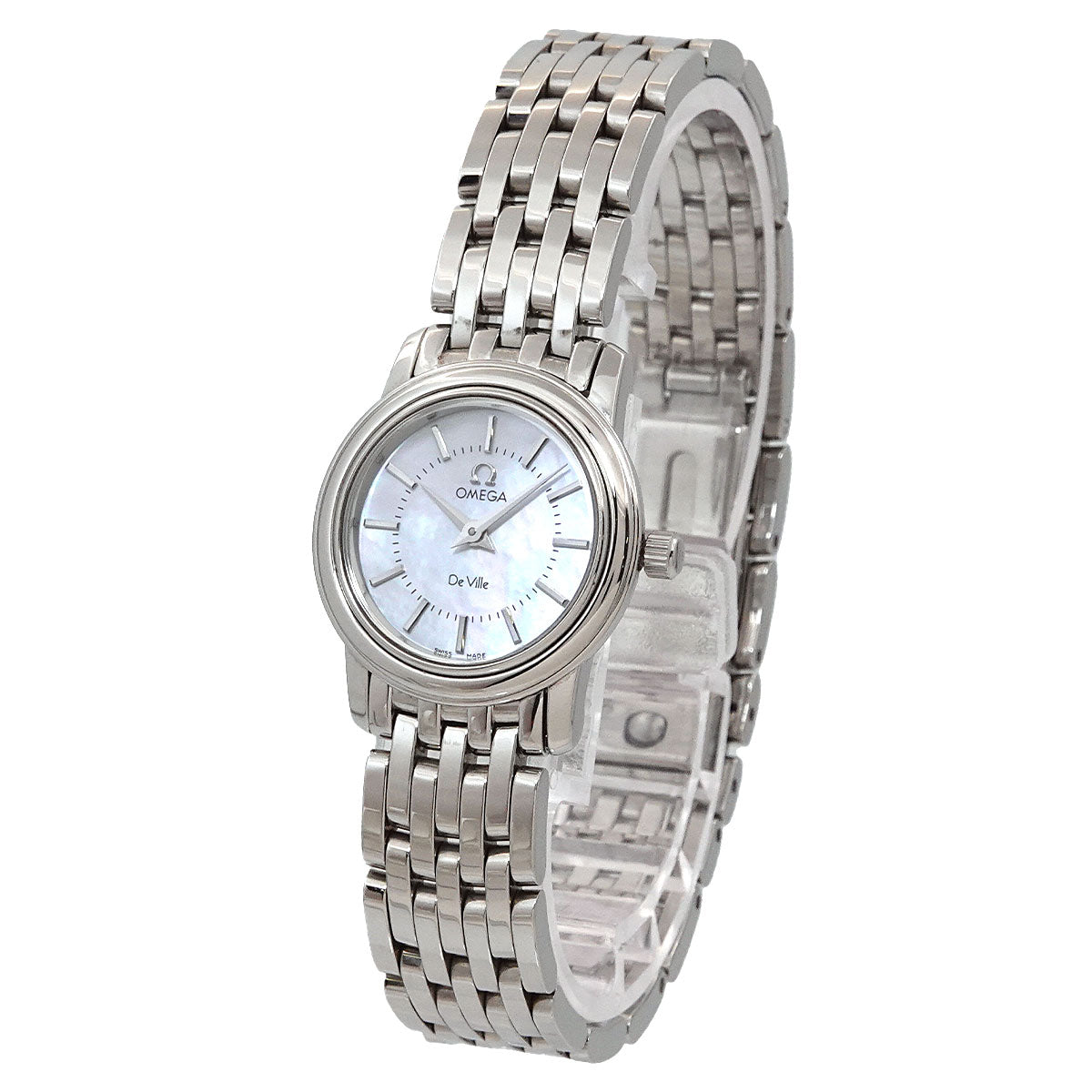 De Ville 4570 72 Quartz White Shell Dial Ladies Watch