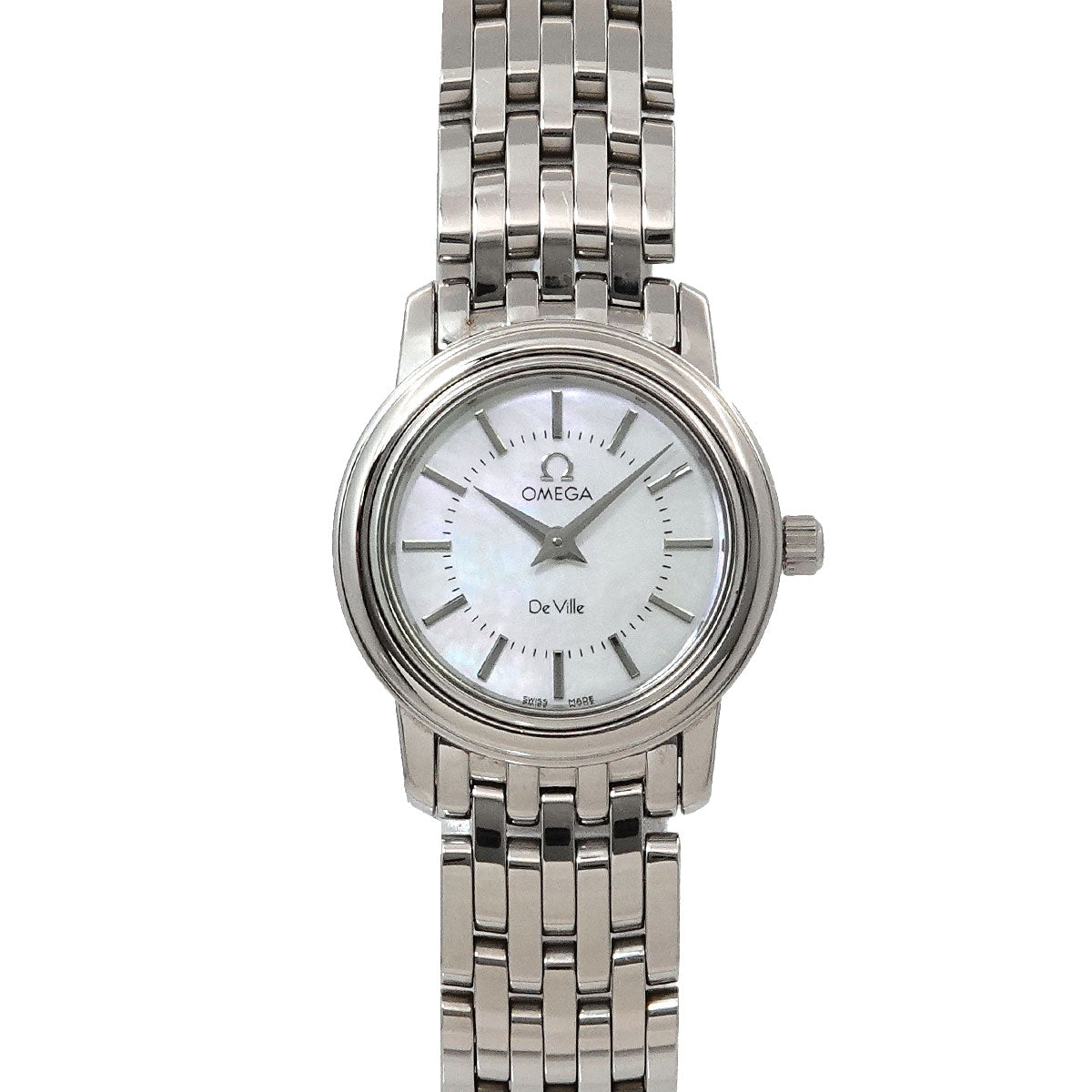 De Ville 4570 72 Quartz White Shell Dial Ladies Watch
