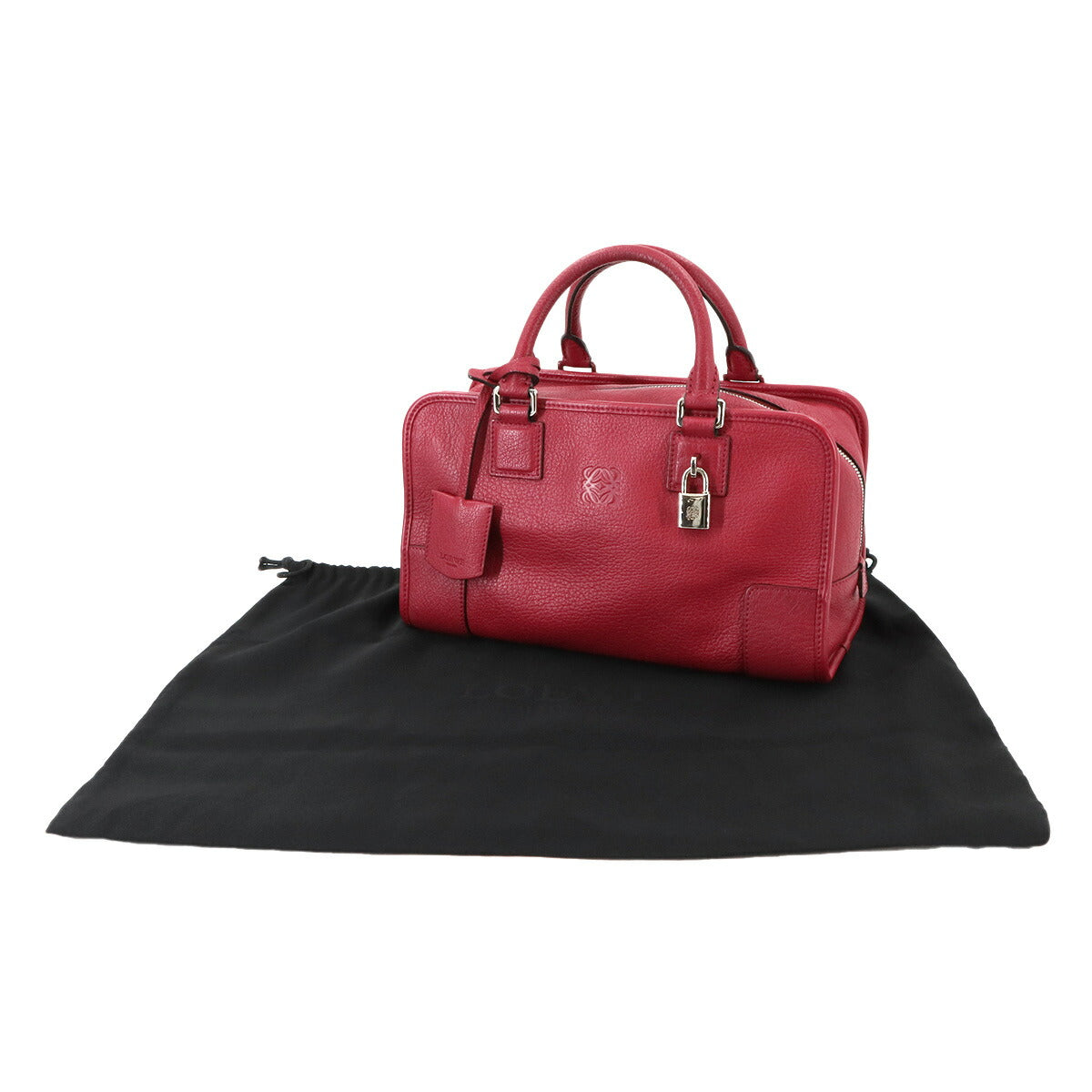 Amazona 28 Hand Bag Leather Red Anagram Purse