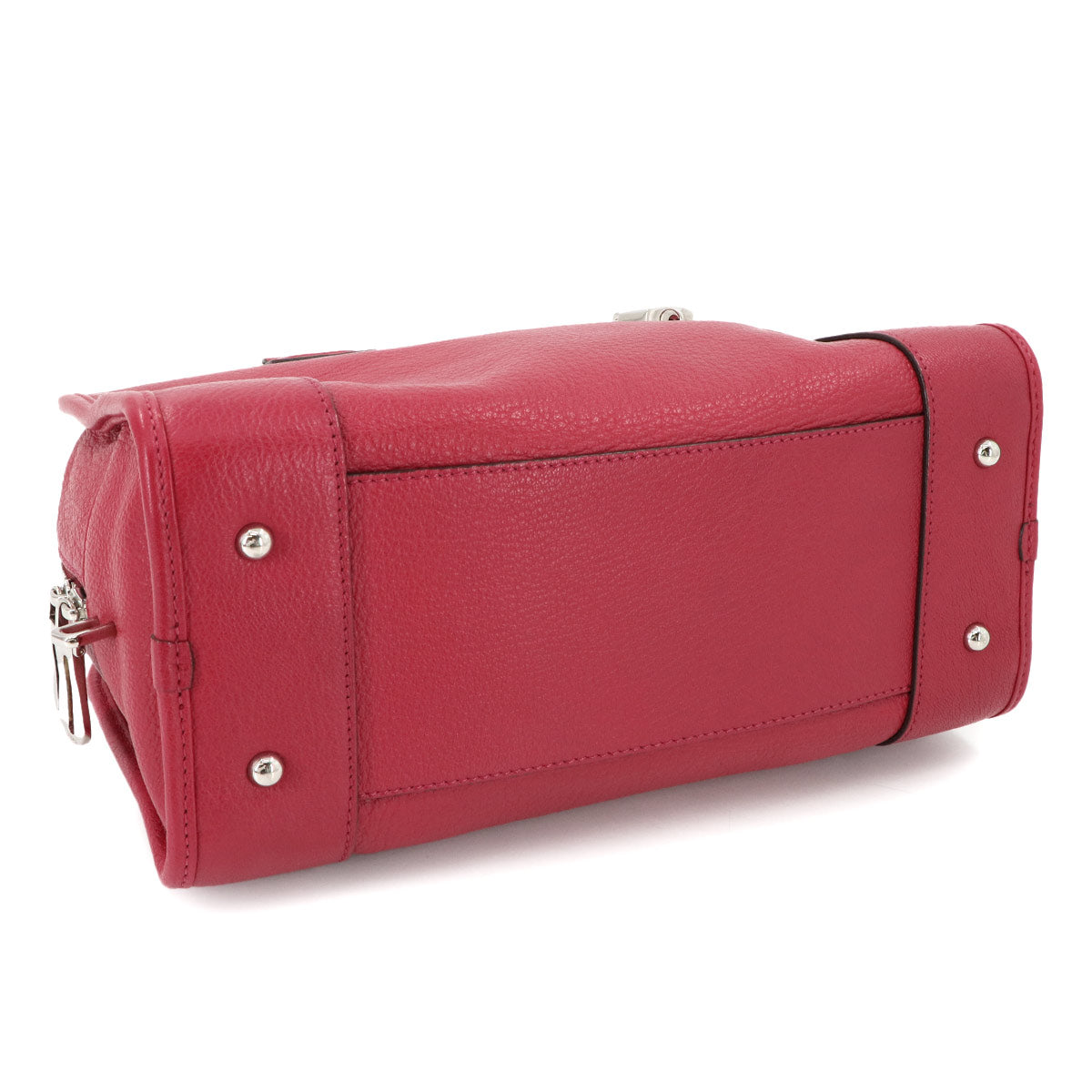 Amazona 28 Hand Bag Leather Red Anagram Purse
