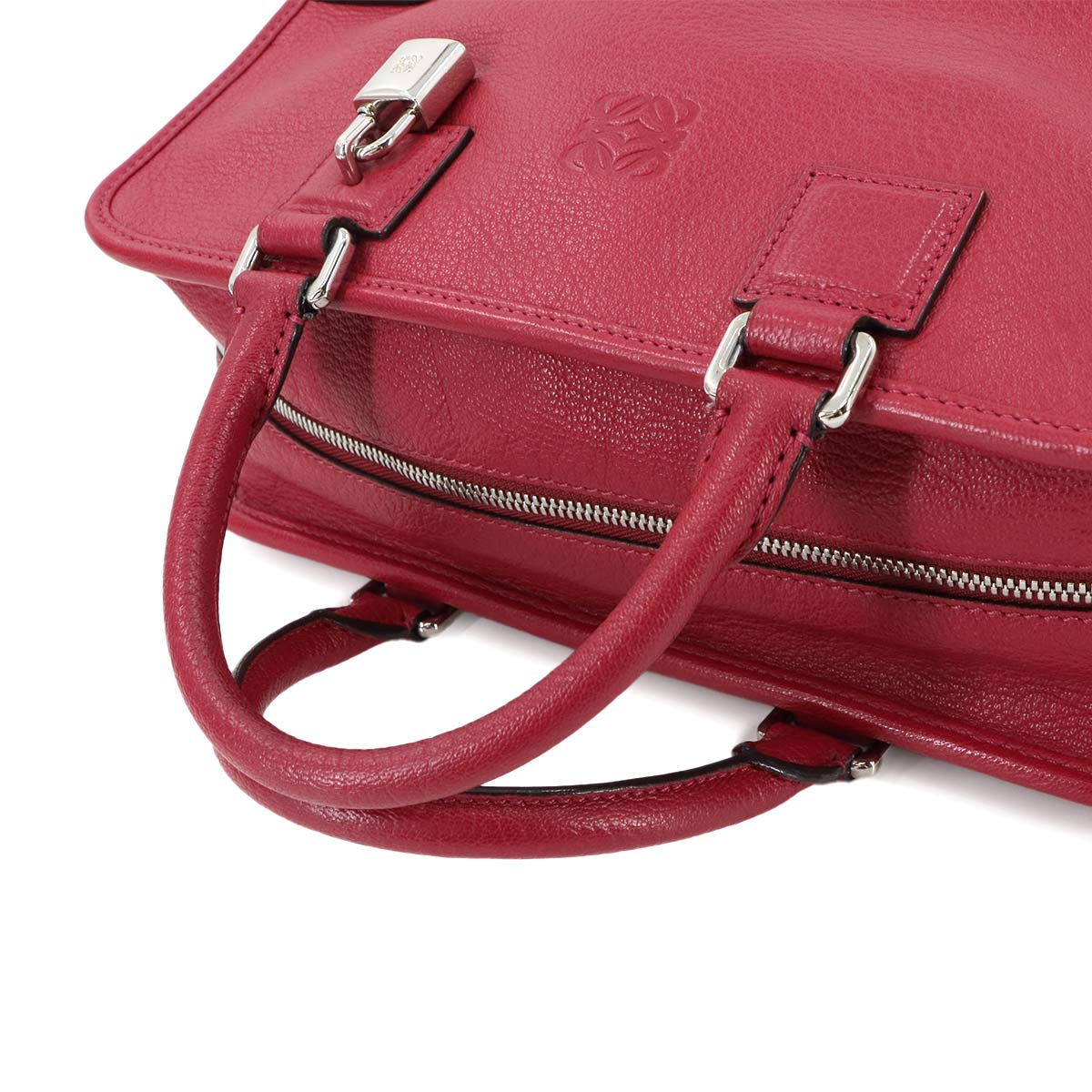 Amazona 28 Hand Bag Leather Red Anagram Purse