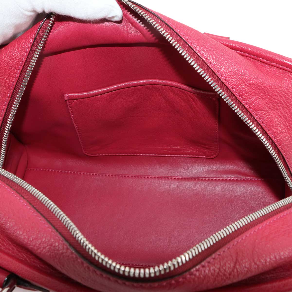 Amazona 28 Hand Bag Leather Red Anagram Purse
