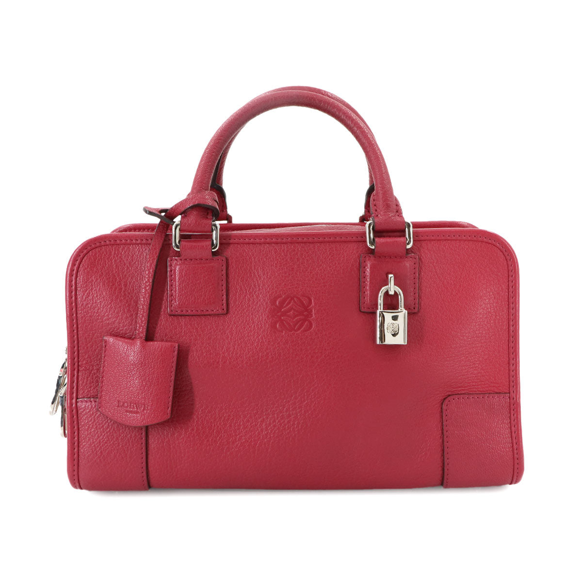 Amazona 28 Hand Bag Leather Red Anagram Purse