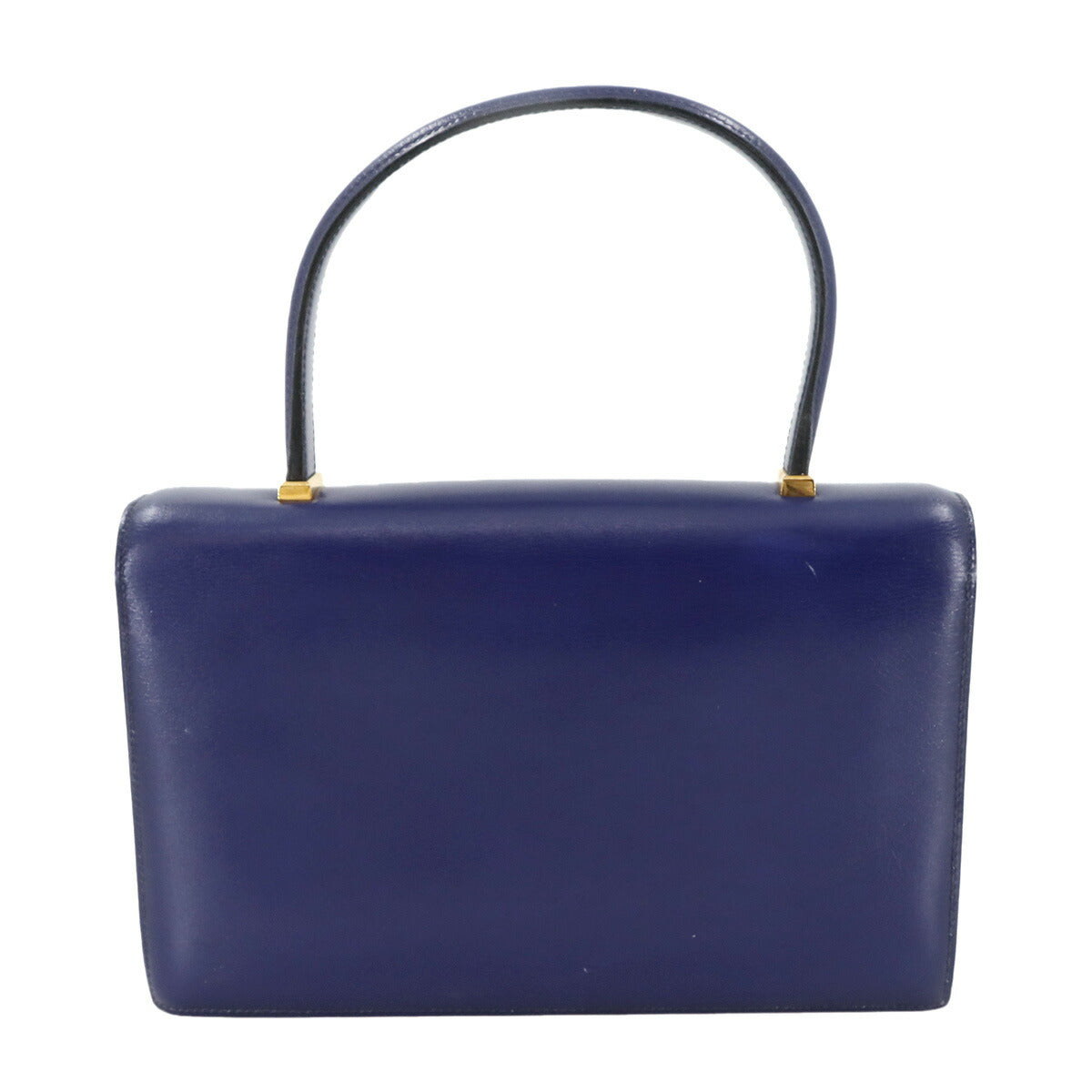 Piano Hand Bag Box Calf Blue Vintage Purse