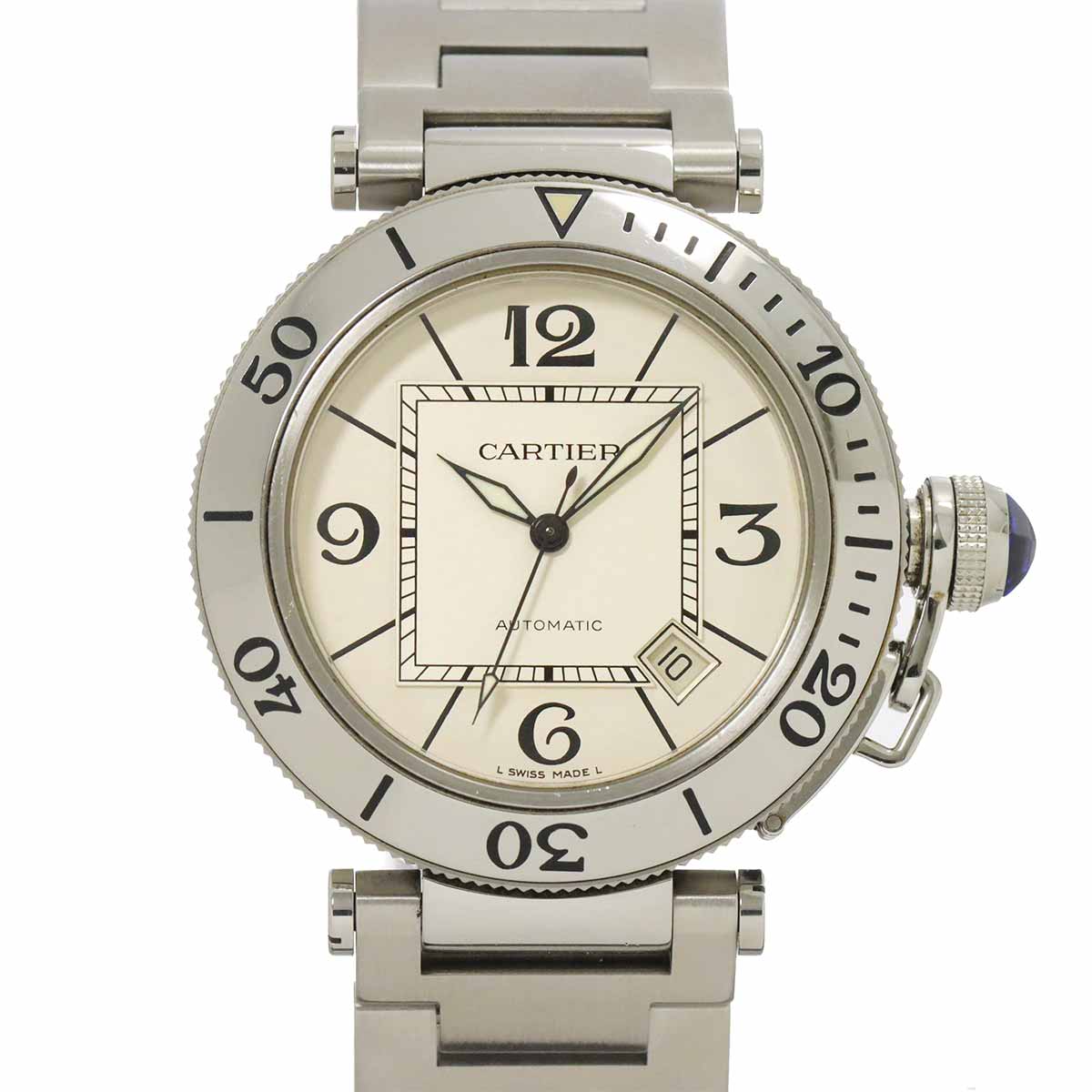 Pasha Seatimer W31080M7 Automatic Date Silver Dial Mens Watch