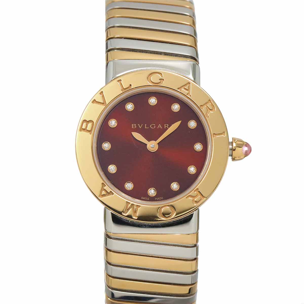 BVLGARIBVLGARI Tubogas BBLP262TSG K18PG 12P Diamond Quartz
