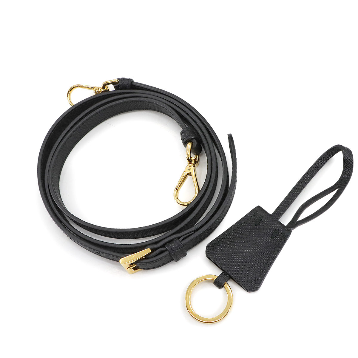 Galleria Small Hand Shoulder Bag Saffiano Leather Black 1BA896