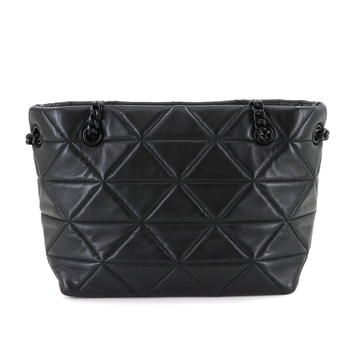 Spectrum Chain Tote Bag Leather Black 1BG298 Purse