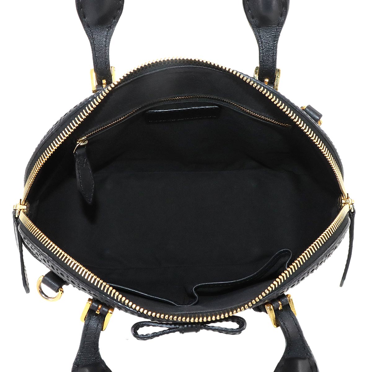 Plaid Hand Shoulder Bag Canvas Leather Beige Black 3885821
