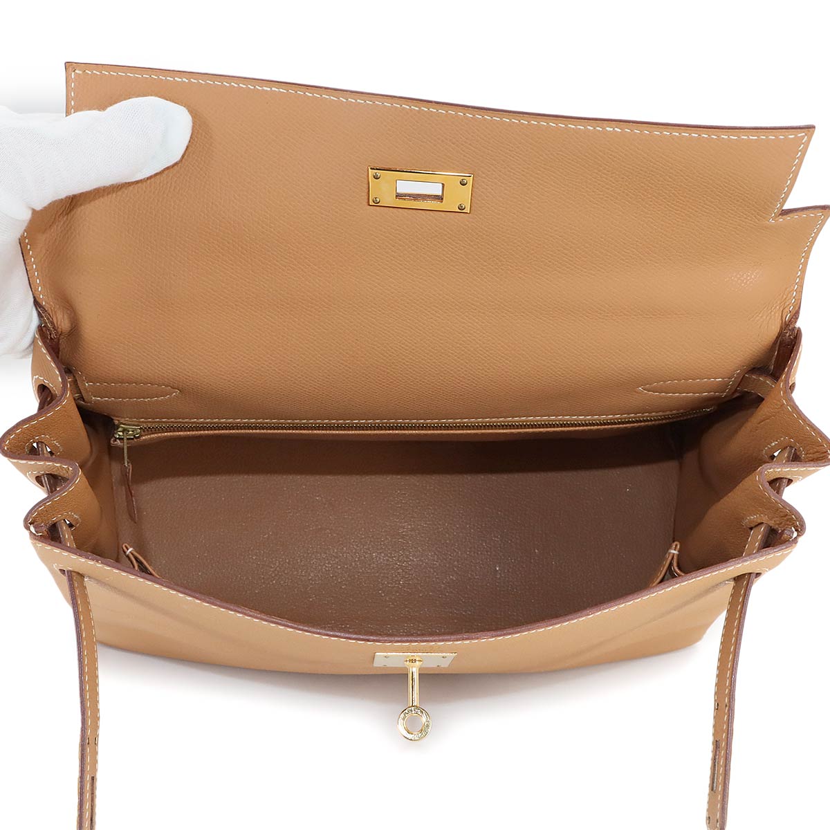 Kelly 32 Epsom Natural 2way Hand Shoulder Bag Purse