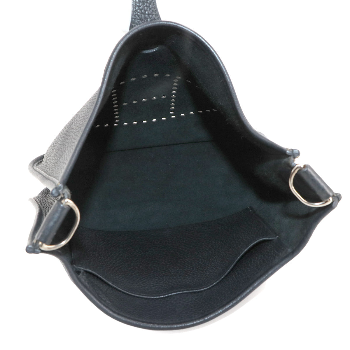 Evelyne 1 PM Shoulder Bag Taurillon Clemence Black Purse