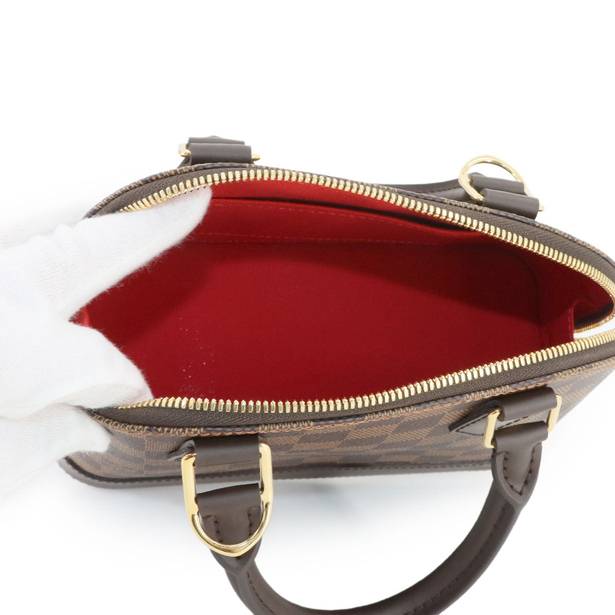 Damier Alma BB Hand Shoulder Bag Ebene N41221 Purse