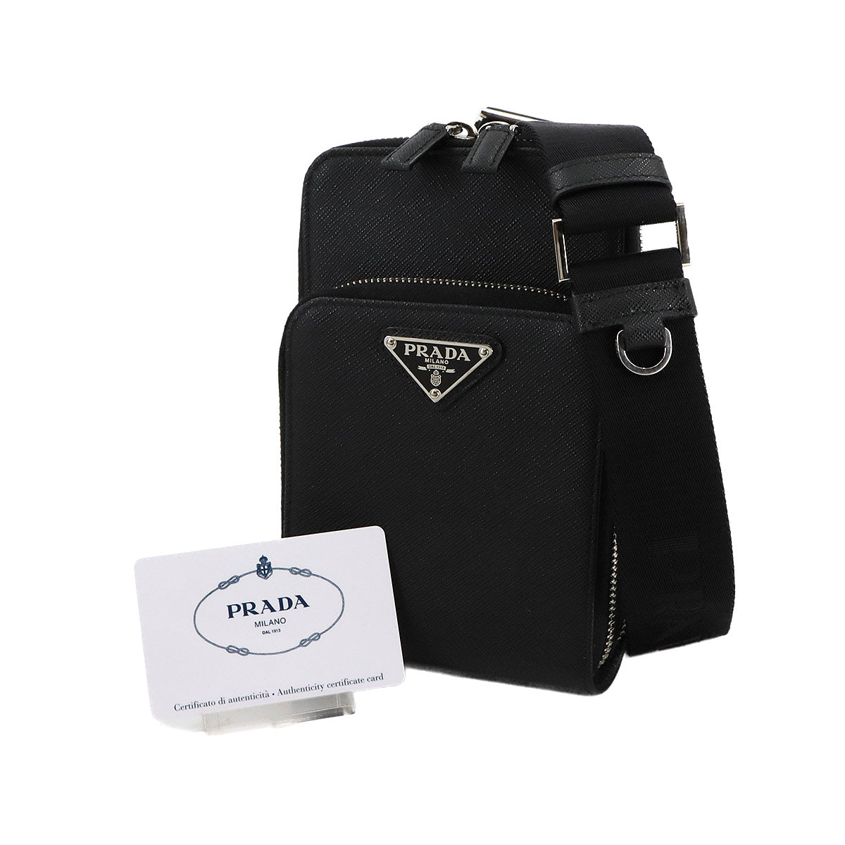 Smartphone Case Shoulder Bag Leather Nero 2ZH126 Purse