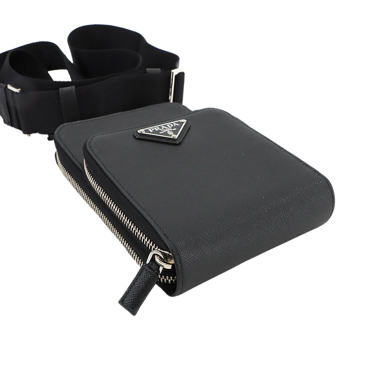 Smartphone Case Shoulder Bag Leather Nero 2ZH126 Purse