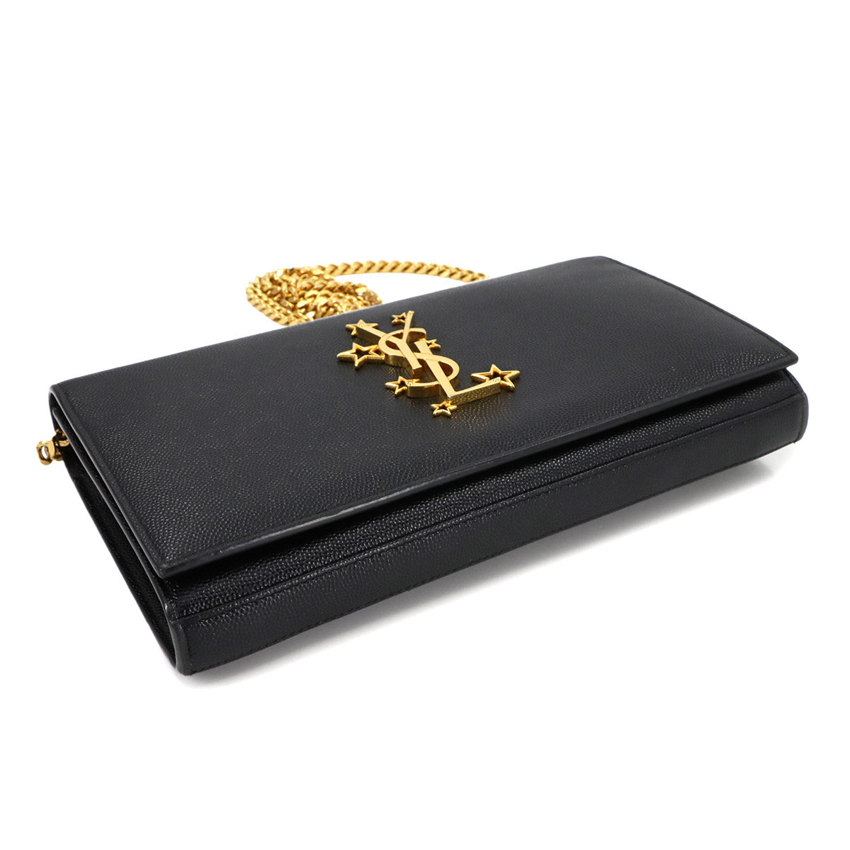 Monogram Star Chain Wallet Leather Black 447933