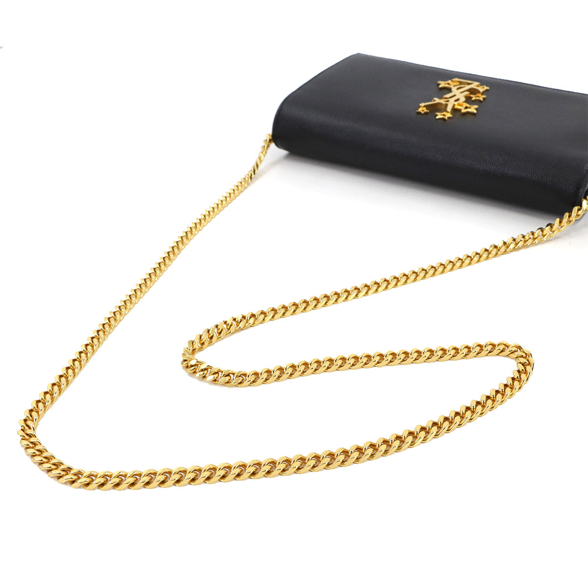 Monogram Star Chain Wallet Leather Black 447933