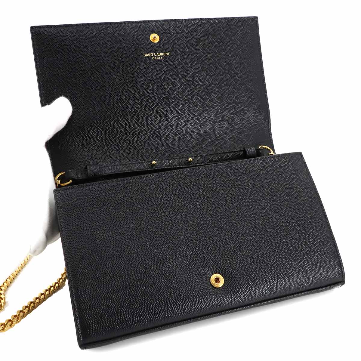 Monogram Star Chain Wallet Leather Black 447933