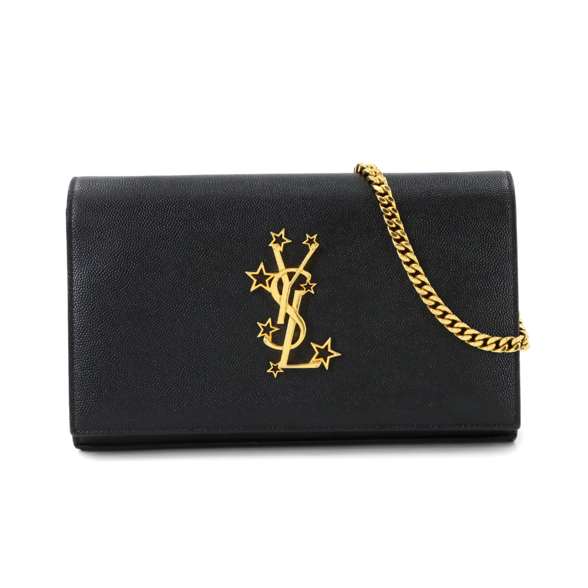 Monogram Star Chain Wallet Leather Black 447933