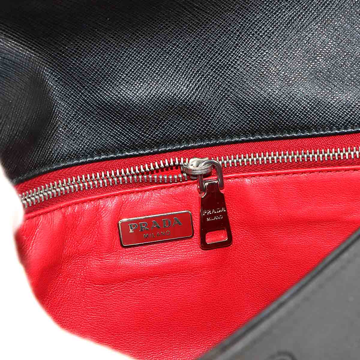 Bijou Studs Shoulder Bag Saffiano Leather Black BR5084 Purse