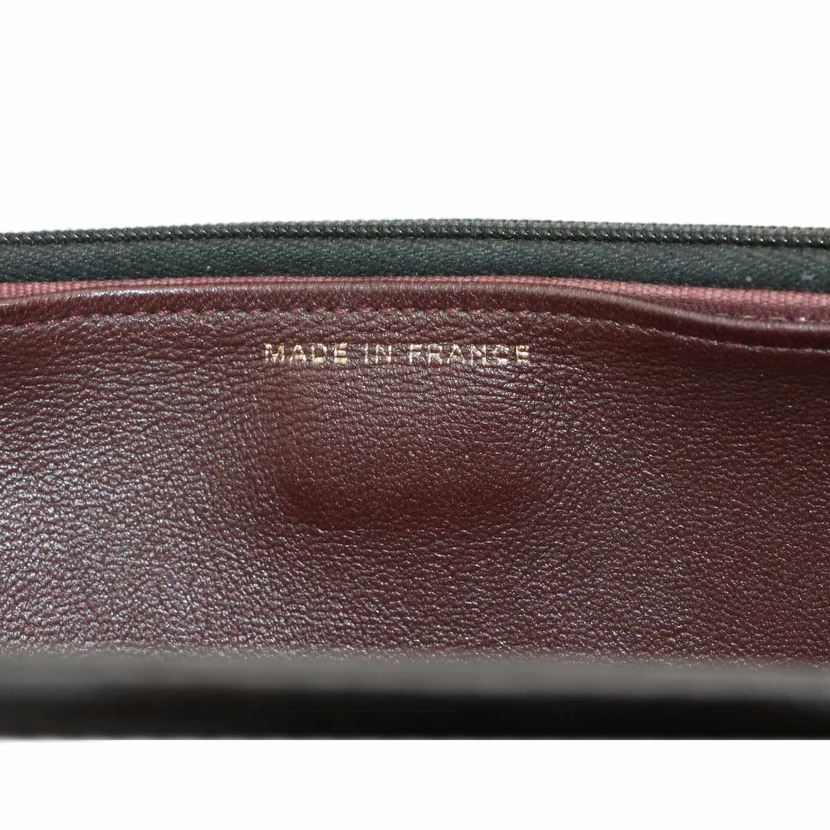 Matelasse Classic Chain Wallet Skin Leather Black AP0250