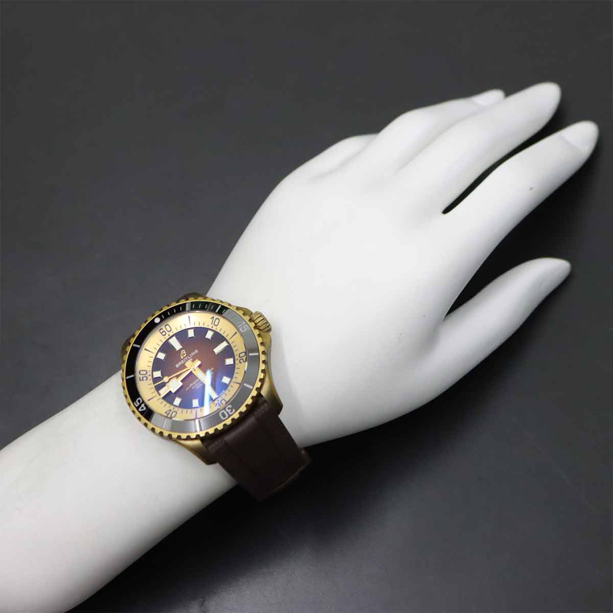 SuperOcean N17376 Brown Dial Automatic Mens Watch