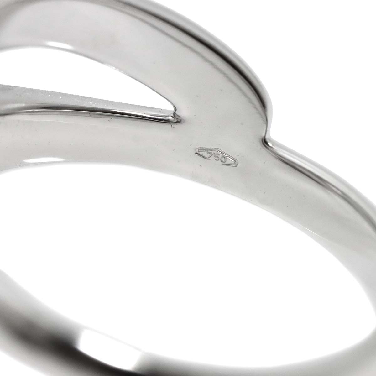 Sapphire Ring 18K WG YG 750 size6.75(US)