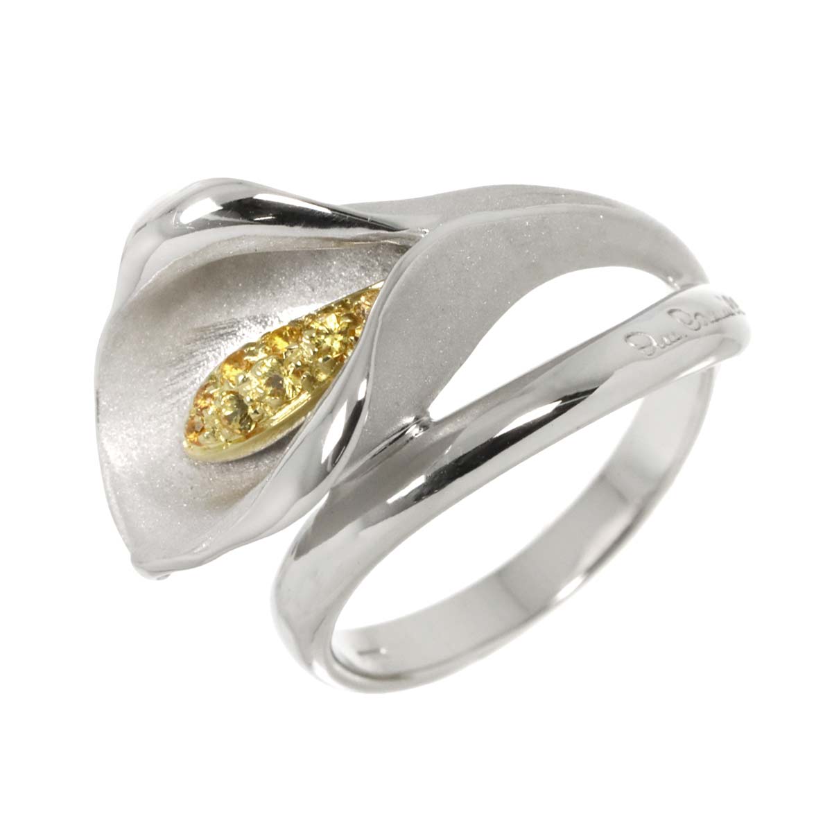 Sapphire Ring 18K WG YG 750 size6.75(US)