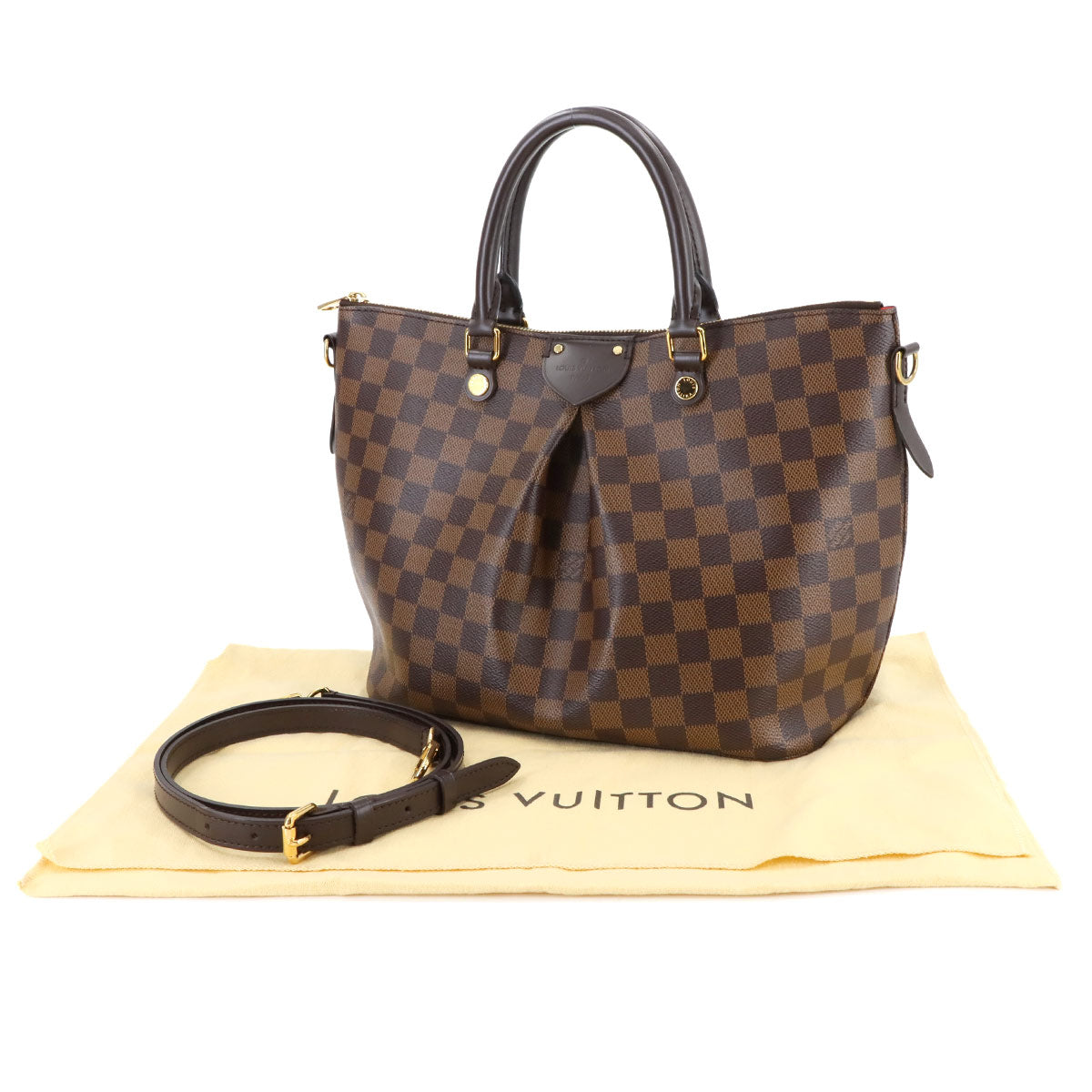 Damier Siena PM 2way Hand Shoulder Bag Ebene Brown N41545