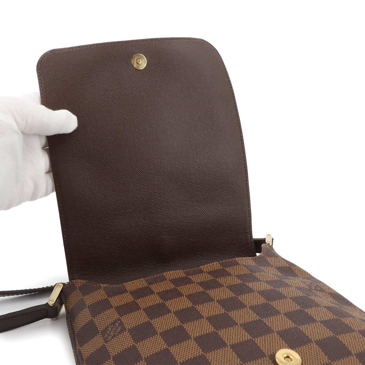 Damier Musette Salsa Long Shoulder Bag Ebene N51300