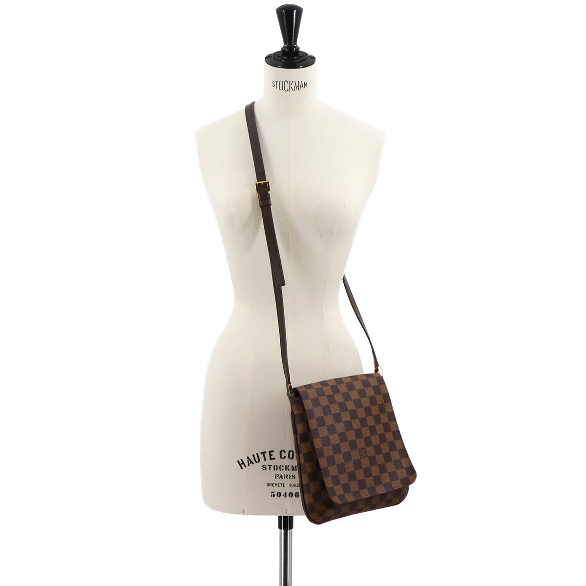 Damier Musette Salsa Long Shoulder Bag Ebene N51300