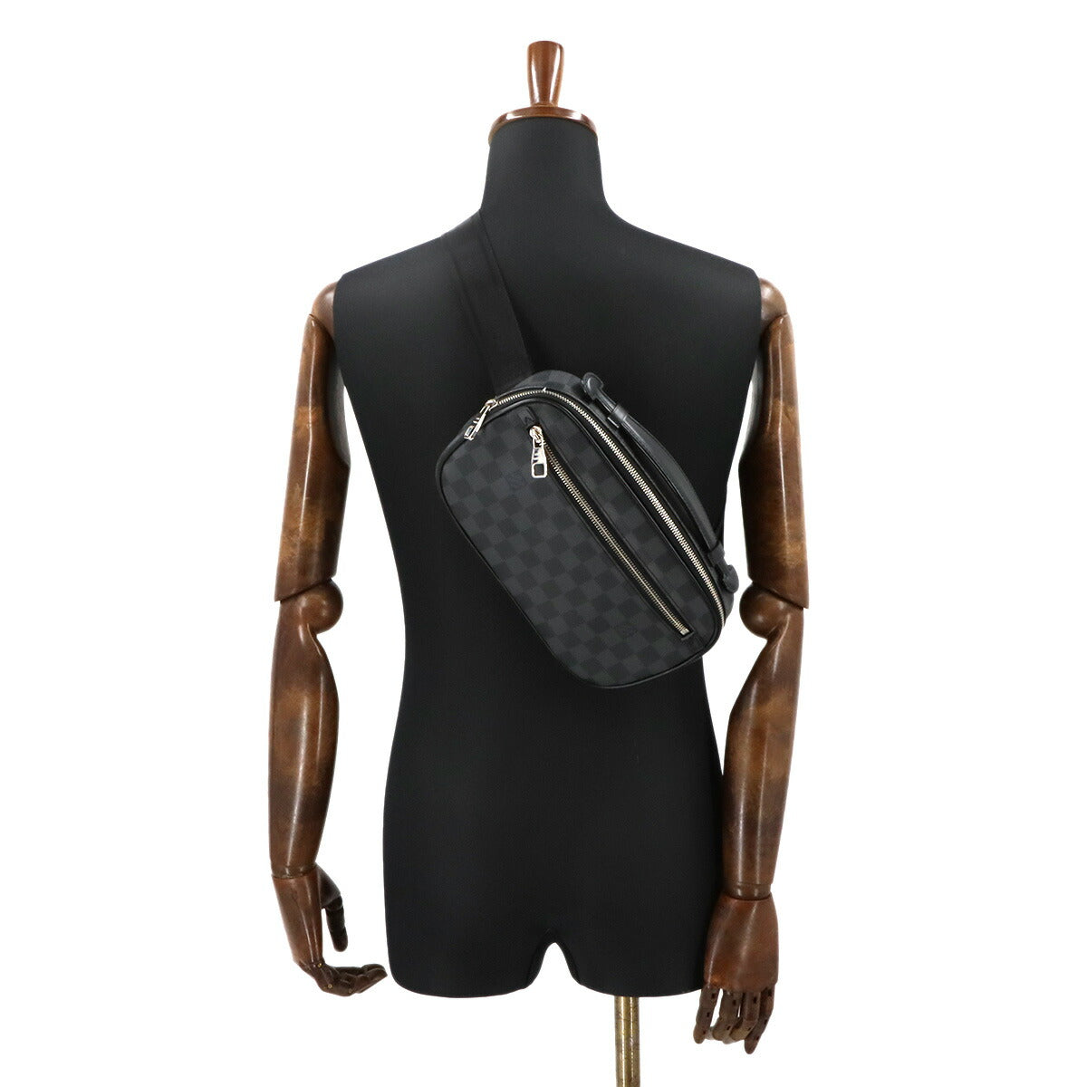 Damier Graphite Ambler Crossbody Bag Black Gray N41289