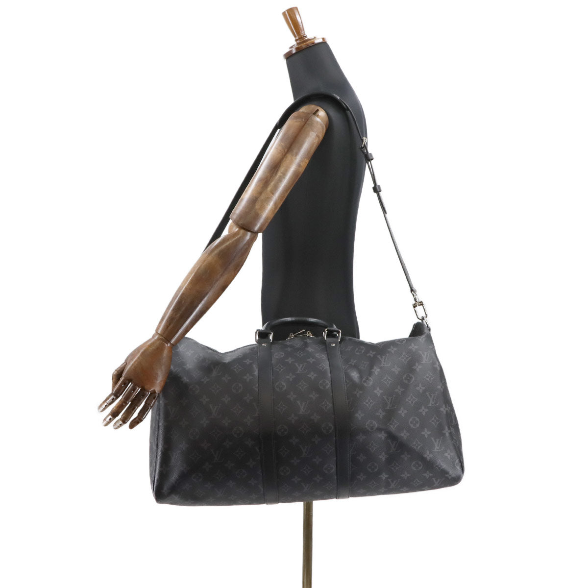 Monogram Eclipse Keepall Bandouliere 55 Luggage M40605