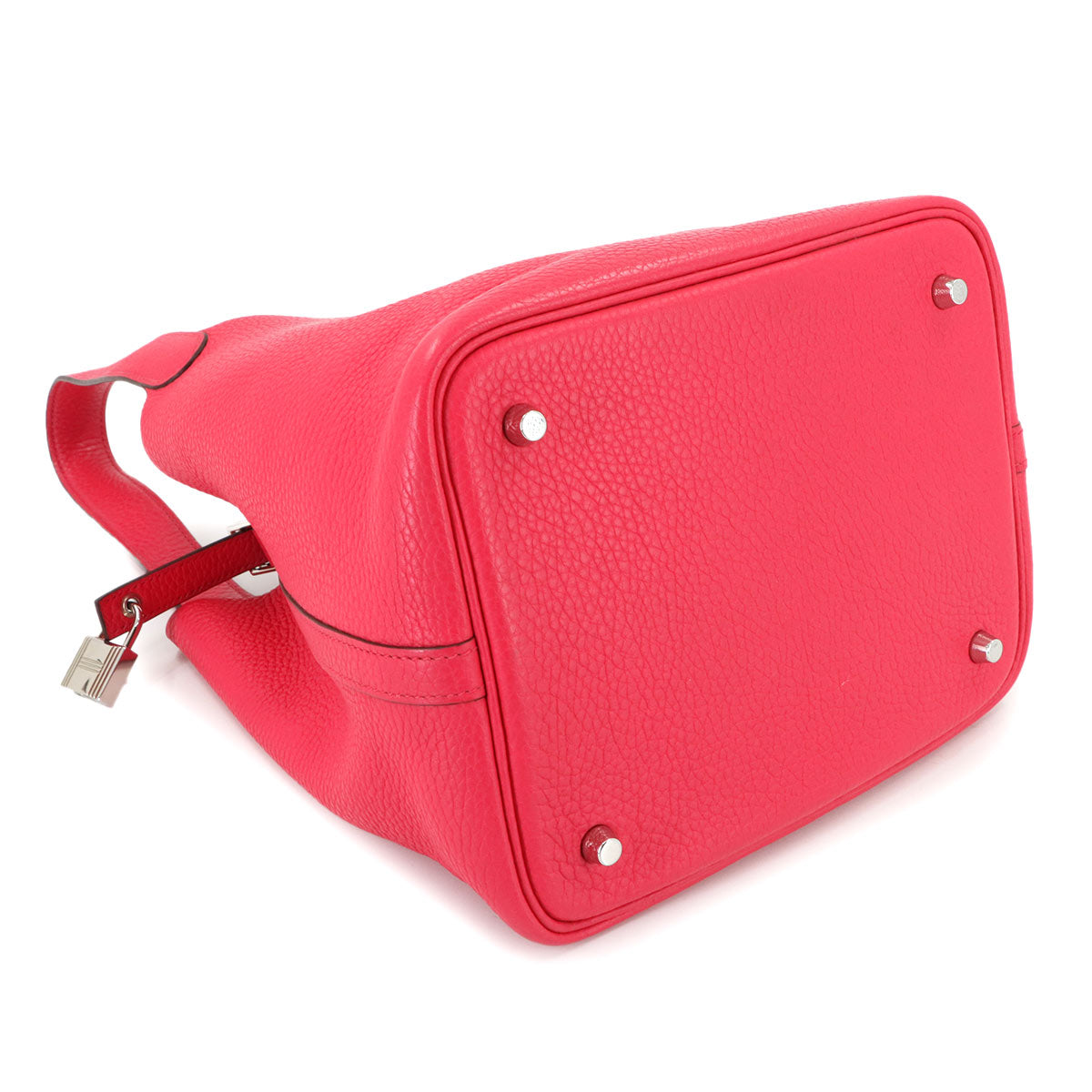 Picotin Lock MM Hand Bag Taurillon Clemence Rose Extreme