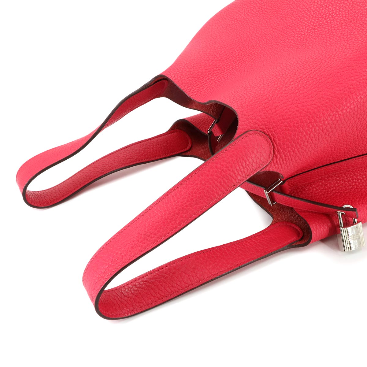 Picotin Lock MM Hand Bag Taurillon Clemence Rose Extreme