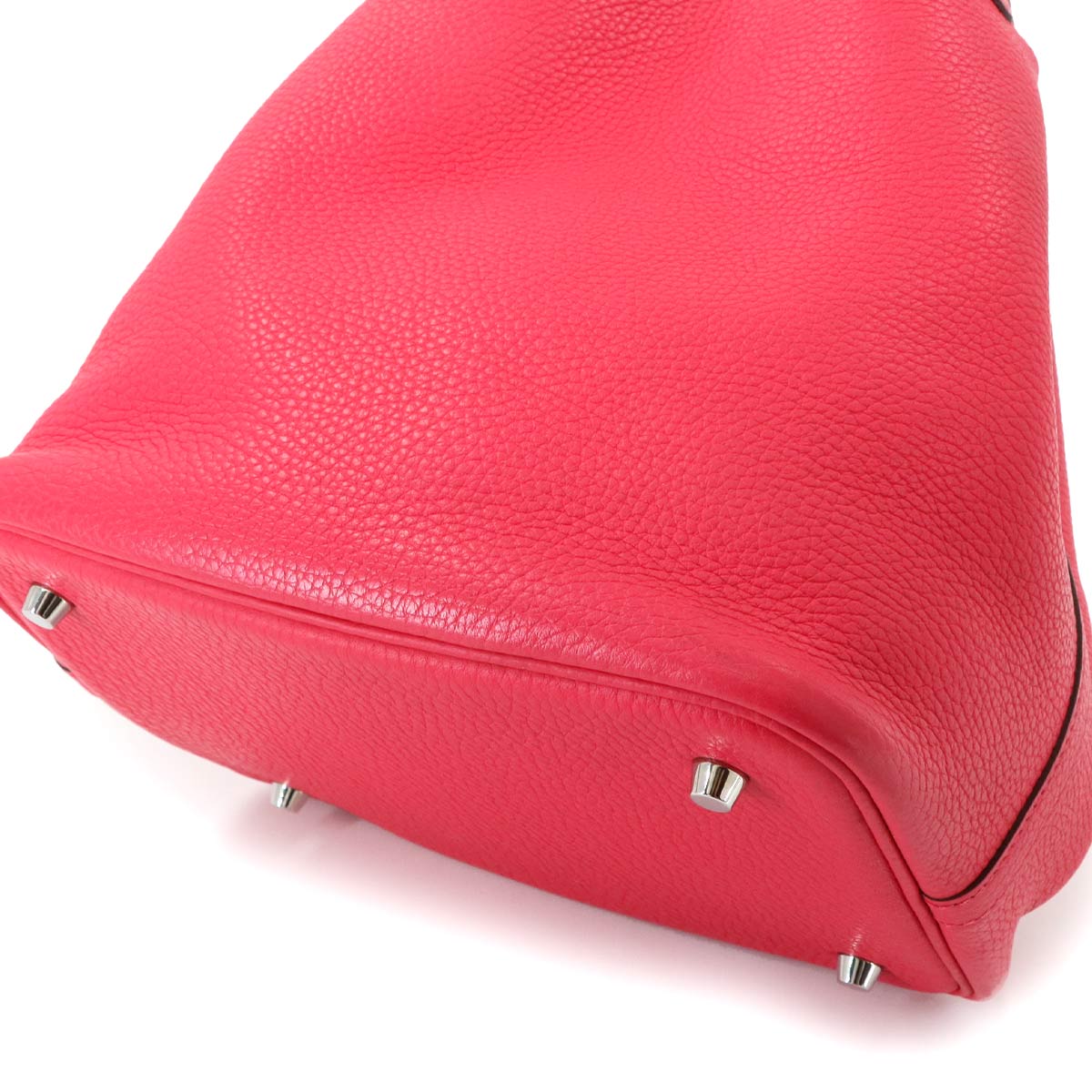 Picotin Lock MM Hand Bag Taurillon Clemence Rose Extreme