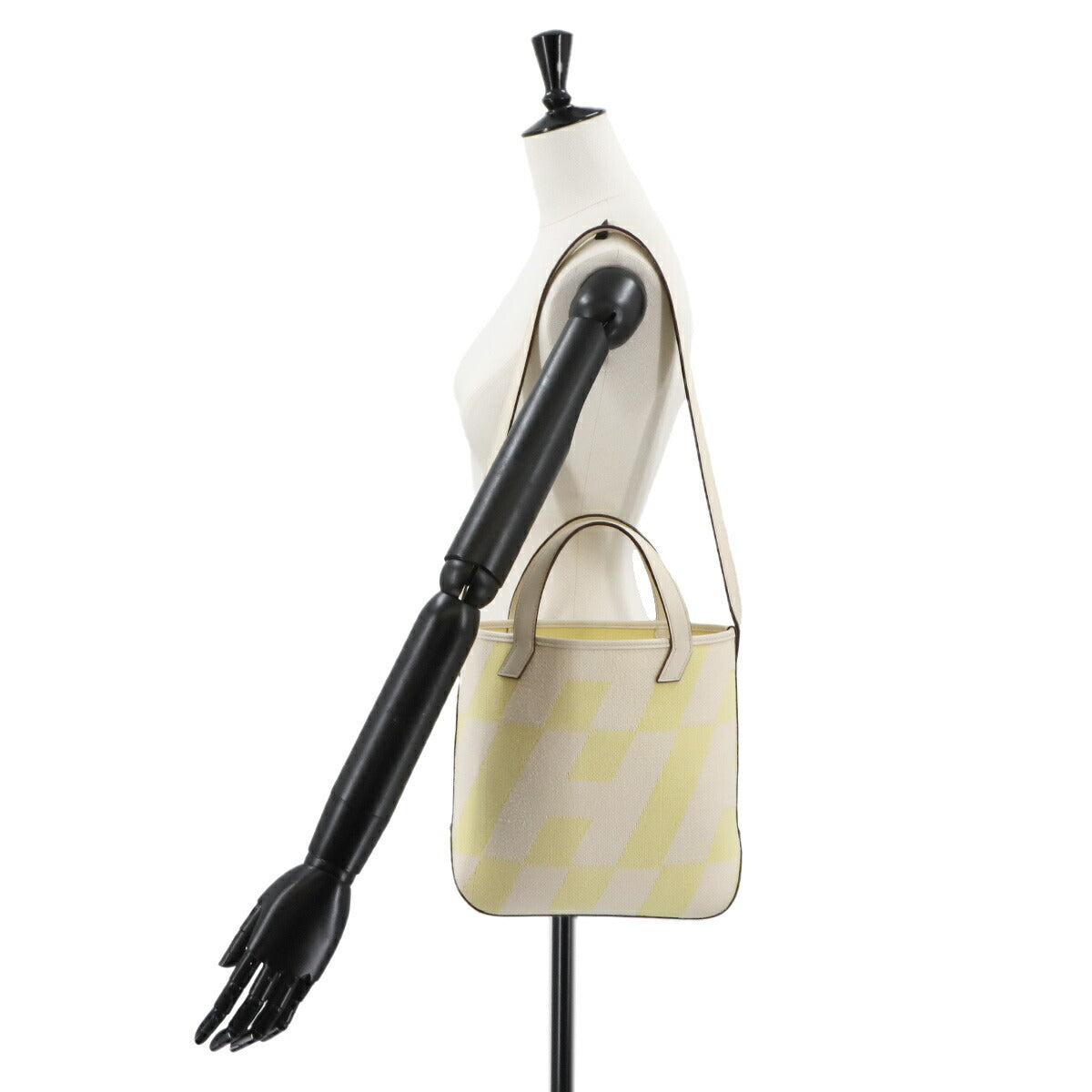 H en Biais 27 PM Tote Shoulder Bag H Toile Canvas Swift