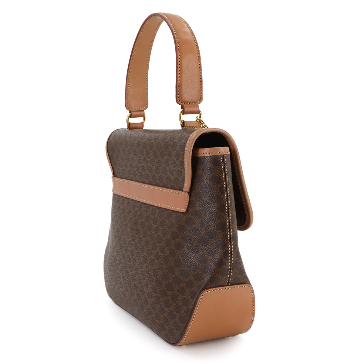 Macadam 2way Hand Shoulder Bag PVC Leather Brown Vintage