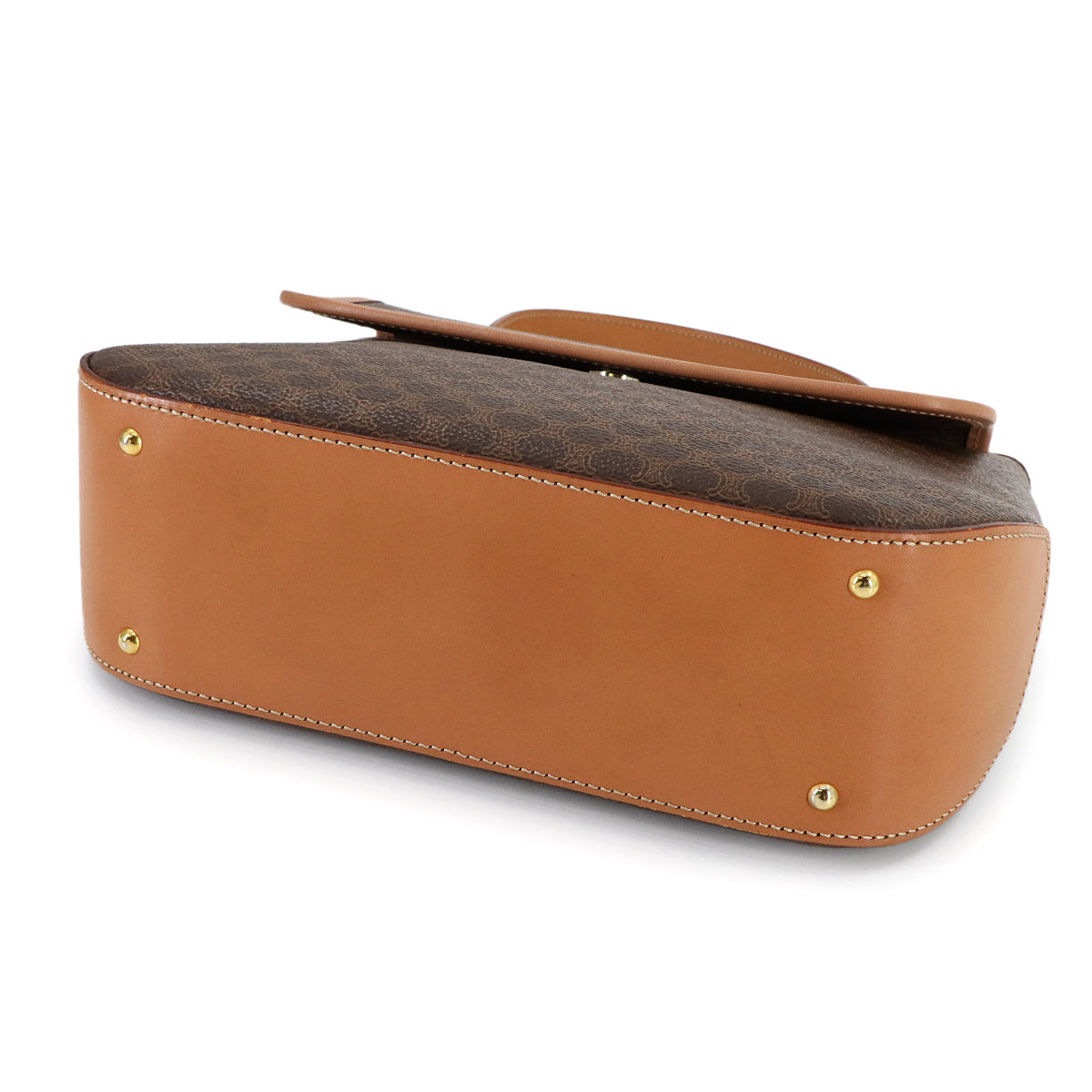 Macadam 2way Hand Shoulder Bag PVC Leather Brown Vintage